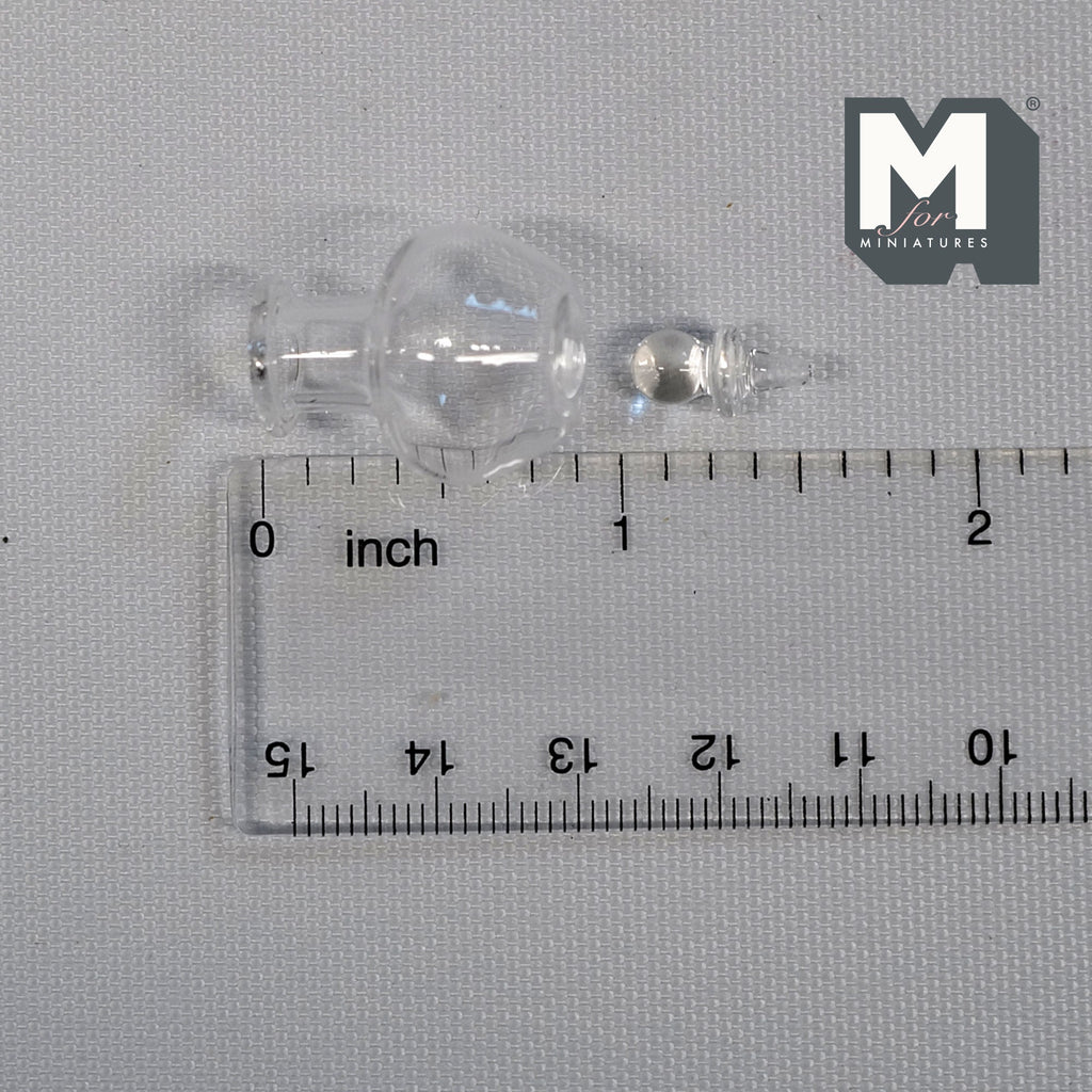 1:12 Scale Miniature Glass Wine Decanter with Stopper, 1-3/16 inch tall, DIY Dollhouse Supply (clear)
