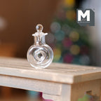 Miniatura in scala 1:12 decanter da vino in vetro con tappo a sfera, alto 1-3/8 inch, accessori fai da te per casa delle bambole (trasparente) (A23)