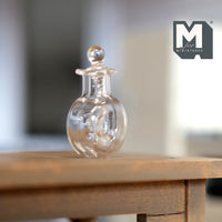 Miniature Glass Wine Decanter with Lid , 1:12 Scale Dollhouse Carafe , Wine Pitcher , Wine Vessel Glass Vase - (A23)