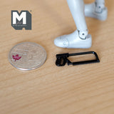 Miniature Metal Hacksaws 1:12 Scale Dollhouse Supplies Hack Saw Hand Tools Decoration Bow Saw Set of 2 (Black) - F060