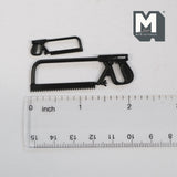 Miniature Metal Hacksaws 1:12 Scale Dollhouse Supplies Hack Saw Hand Tools Decoration Bow Saw Set of 2 (Black) - F060