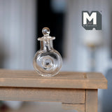 Miniature Glass Wine Decanter with Lid , 1:12 Scale Dollhouse Carafe , Wine Pitcher , Wine Vessel Glass Vase - (A23)