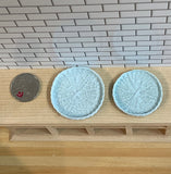 1:12 Dollhouse Supplies Miniature Tray set of 2 (Blue)  - F070