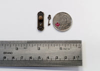 1:12 Dollhouse Miniature Door Lock Lever with Keys set of 2 - C066