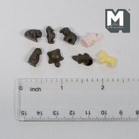 Dollhouse Miniature Animal Shape Chocolate Set of 8 , Bear Elephant Pinguin Sea Turtle Seahorse Crocodile Flamingo Horse (non edible) - E032