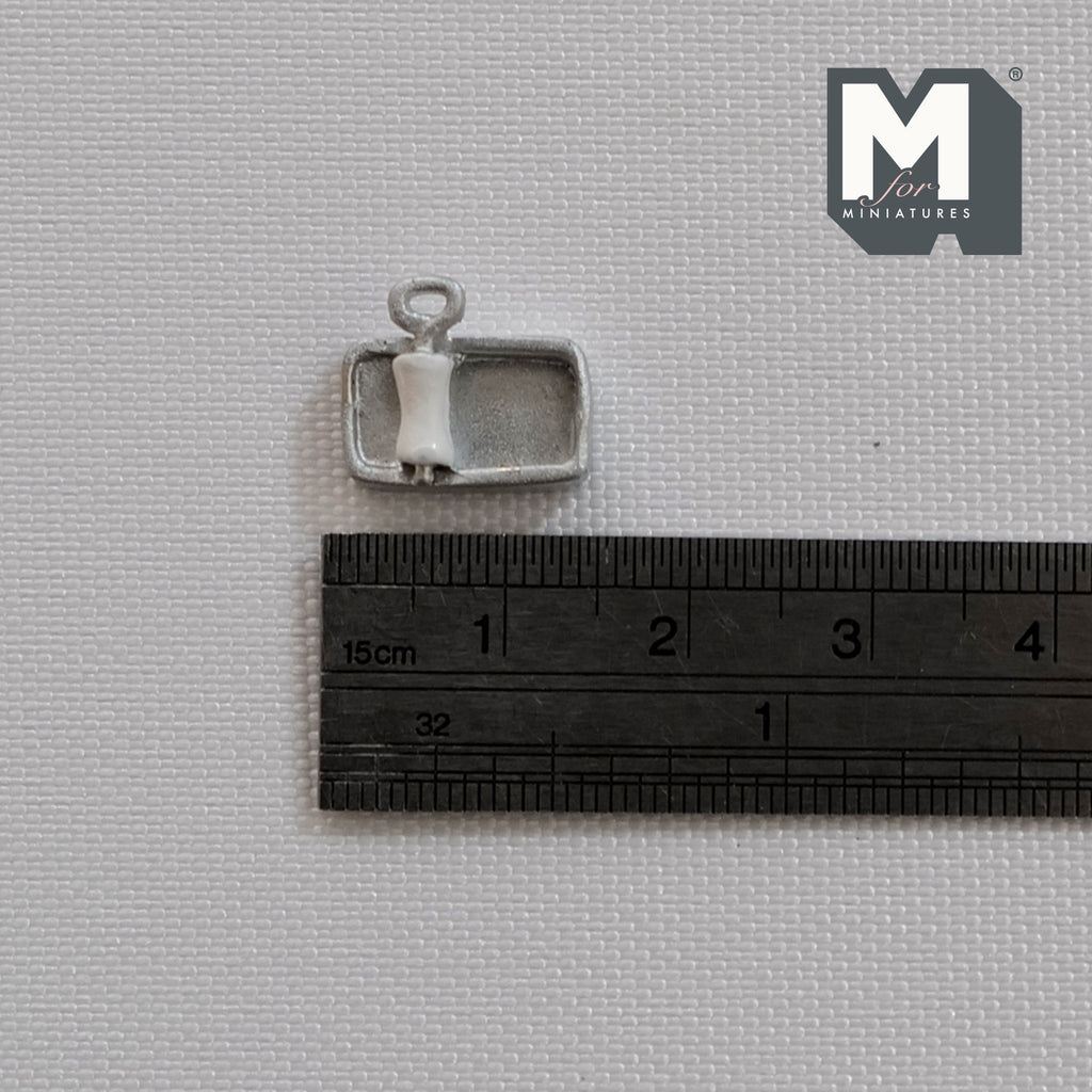1:12 Scale Miniature Opened Tin Can with Food, 1/2 inch wide, DIY Dollhouse Supply (silver)