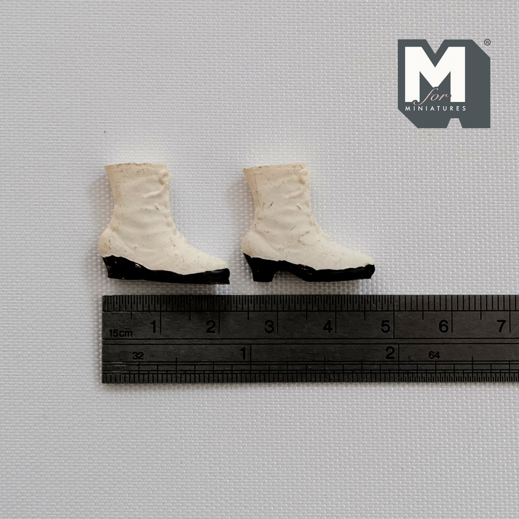 Miniature Mid Calf Lace Up Boots , Women's Boots , Miniature Booties (cast resin) - G075