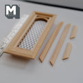 1:12 Scale Miniature Unpainted Dollhouse Narrow Diamond Lattice Window with Back Trim, 4-5/8 inch high Dollhouse Supply