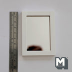 Miroir mural rectangulaire miniature à l'échelle 1:12, 7,9 cm de hauteur, fournitures pour maison de poupée DIY (blanc)