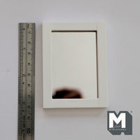 Dollhouse Large Size Mirror , 1:12 Scale Miniature Rectangular White Mirror - F051