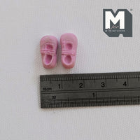 Miniature Decoration Baby Shoes 1 Inch Scale Handmade Dollhouse Child Shoes - G075