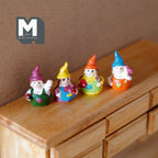 Dollhouse Miniature Gnome Set of 4 , 1:12 Scale Dollhouse Christmas Decoration 1 Inch Tall - G051