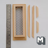 1:12 Dollhouse Springwood Window Panel with Acrylic Window DIY Miniature Unfinished Wooden Door Frame with Back Trim - I026