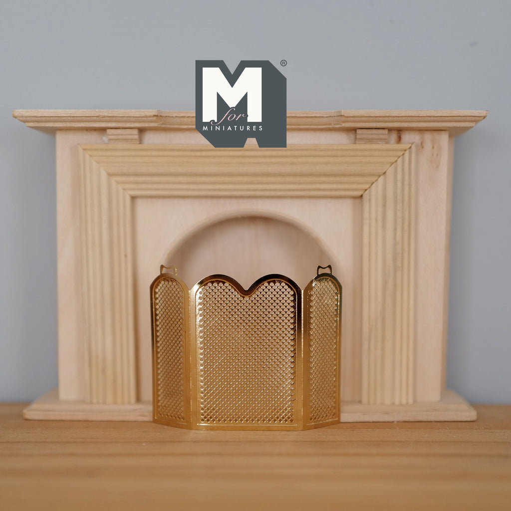 1:12 Dollhouse Supplies Miniature Brass Fireplace Screen - F017