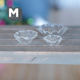 1:12 Miniature Mixing Bowls , Miniature Bowls , Miniature Salad Bowls , Assorted Mixing Bowls Set of 3 (Clear) (made from plastic) F066