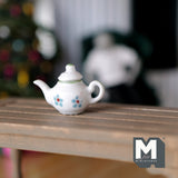 Dollhouse Supplies Miniature Ceramic Tea Pot with Lid , 1:10 Scale Dollhouse Supplies Decoration - E098