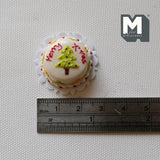 1:12 scale Dollhouse Supplies miniature Christmas Cake - E013