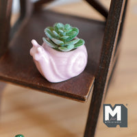 1:12 Miniature Ceramic Turtle Planter Flower Pot 1 Inch Scale Dollhouse Turtle Pot - B072