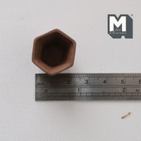 Dollhouse Clay Planter , Dollhouse Garden Flower Pot 1:12 Scale Miniature Hexagon Planter Pottery - B088