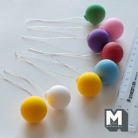 Dollhouse Miniature Balloons 1:12 Scale Large Size Rainbow Balloons Set of 8 (foam) - F014