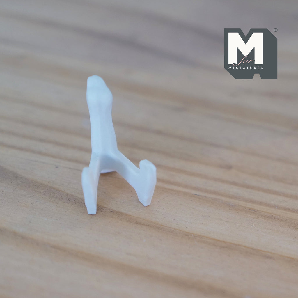 1:12 Scale Miniature Ceramic Plate Stand, Easel Style, 1-1/16 inch tall, DIY Dollhouse Supply (white)