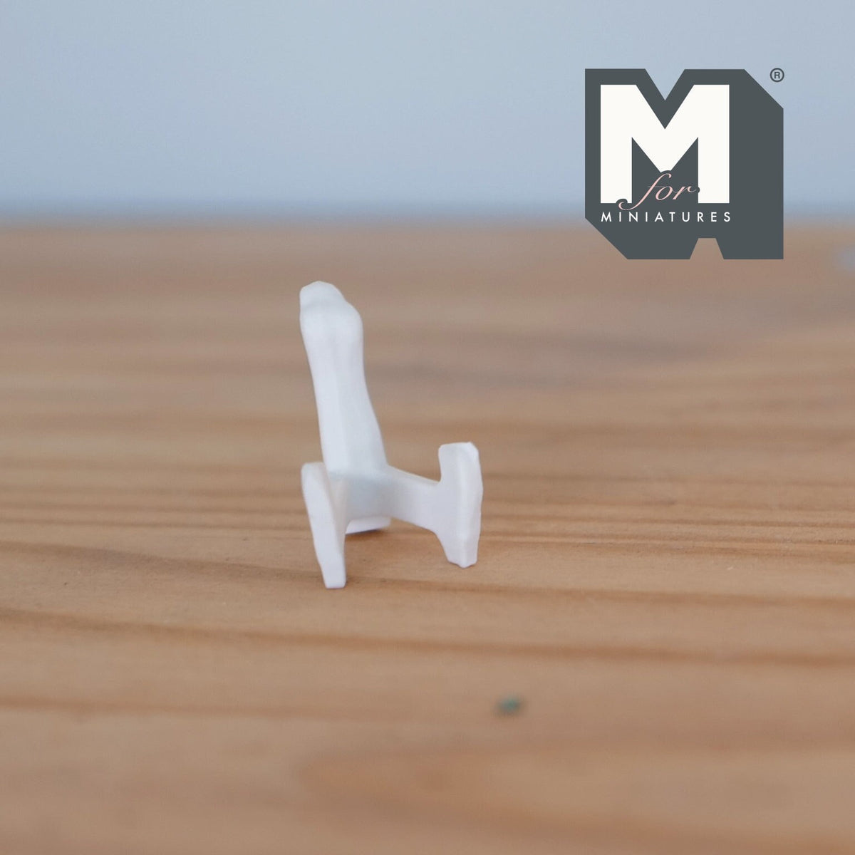 1:12 Scale Miniature Ceramic Plate Stand, Easel Style, 1-1/16 inch tall, DIY Dollhouse Supply (white)