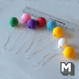 Dollhouse Miniature Balloons 1:12 Scale Large Size Rainbow Balloons Set of 8 (foam) - F014