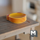 Miniature Cat Face Dining Plates 1:12 Scale Dollhouse Supplies Tableware Set of 4 , 1-3/8"(Dia.)  - A040