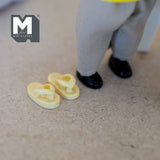 1:12 Scale Dollhouse Supplies Miniature Kid Size Flip Flops / Sandals / Mini Shoe / Miniature Sandals / Tiny Sandals (beige) - G075