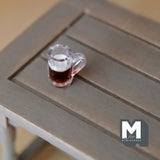 Miniature Black Lager and Beer Mug 1:12 Scale Dollhouse Supplies Dark Lager Beer - H009