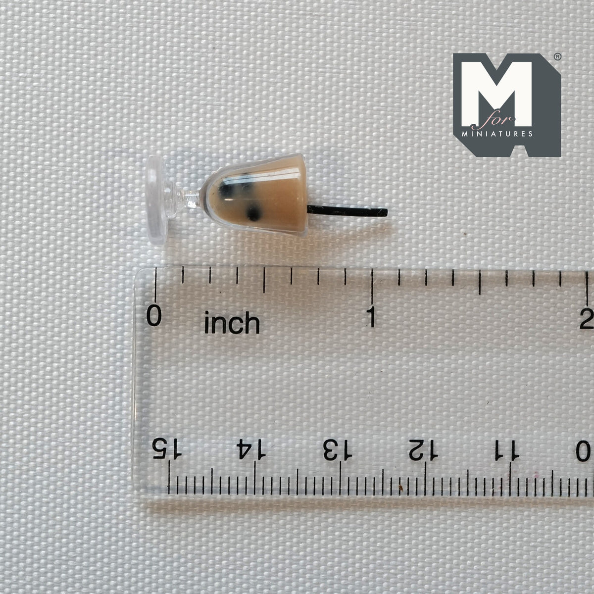 1:12 Scale Miniature Bubble Tea in Footed Cup with Straw, 11/16 inch tall, DIY Dollhouse Supply