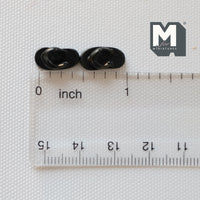 1:12 Scale Dollhouse Miniature Kid Size Flip Flops / Sandals / Mini Shoe / Miniature Sandals / Tiny Sandals (black) - G074