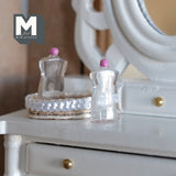 Dollhouse Supplies Bathroom Oval Rope Basket with 2 Bottles 1:12 Scale Miniature Basket and Bottles Set of 3 - D055