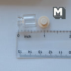 1/12スケール ミニチュアガラス瓶（木製蓋付き）、4個セット、高さ約2.2cm、ドールハウスDIY用パーツ