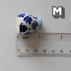 Dollhouse Supplies Miniature Ceramic Vase 1:12 Scale Garden Accessories Flower Planter Pot (blue) - B088
