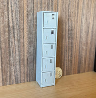 1:12 Scale Miniature Cube Lockers , Work Place Lockers with 5 Storage Space , Storage Locker , Locker Cabinet (plastic) - D028