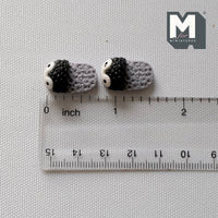 Miniature Plush Slippers 1:12 Scale Dollhouse Bedroom Flip Flops Lounge Shoes Indoor Sandals (black) - G074