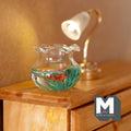 1:12 scale Miniature Dollhouse Supplies Fish Bowl with 2 Gold Fish - D078
