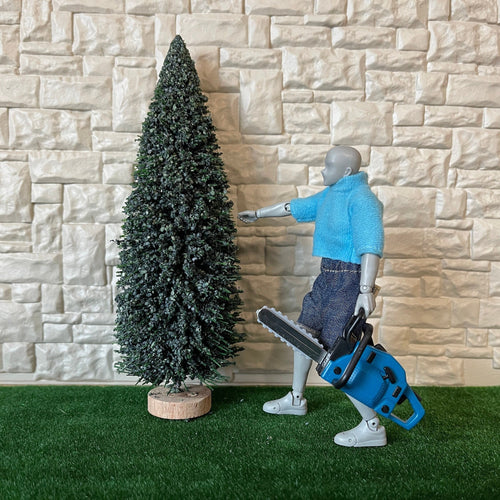 Miniature Chainsaw Plant Trimmer , 1:12 Scale Dollhouse Supplies Chain Saw Tree Timber Saw Petrol Saw (plastic, non-working) - F069