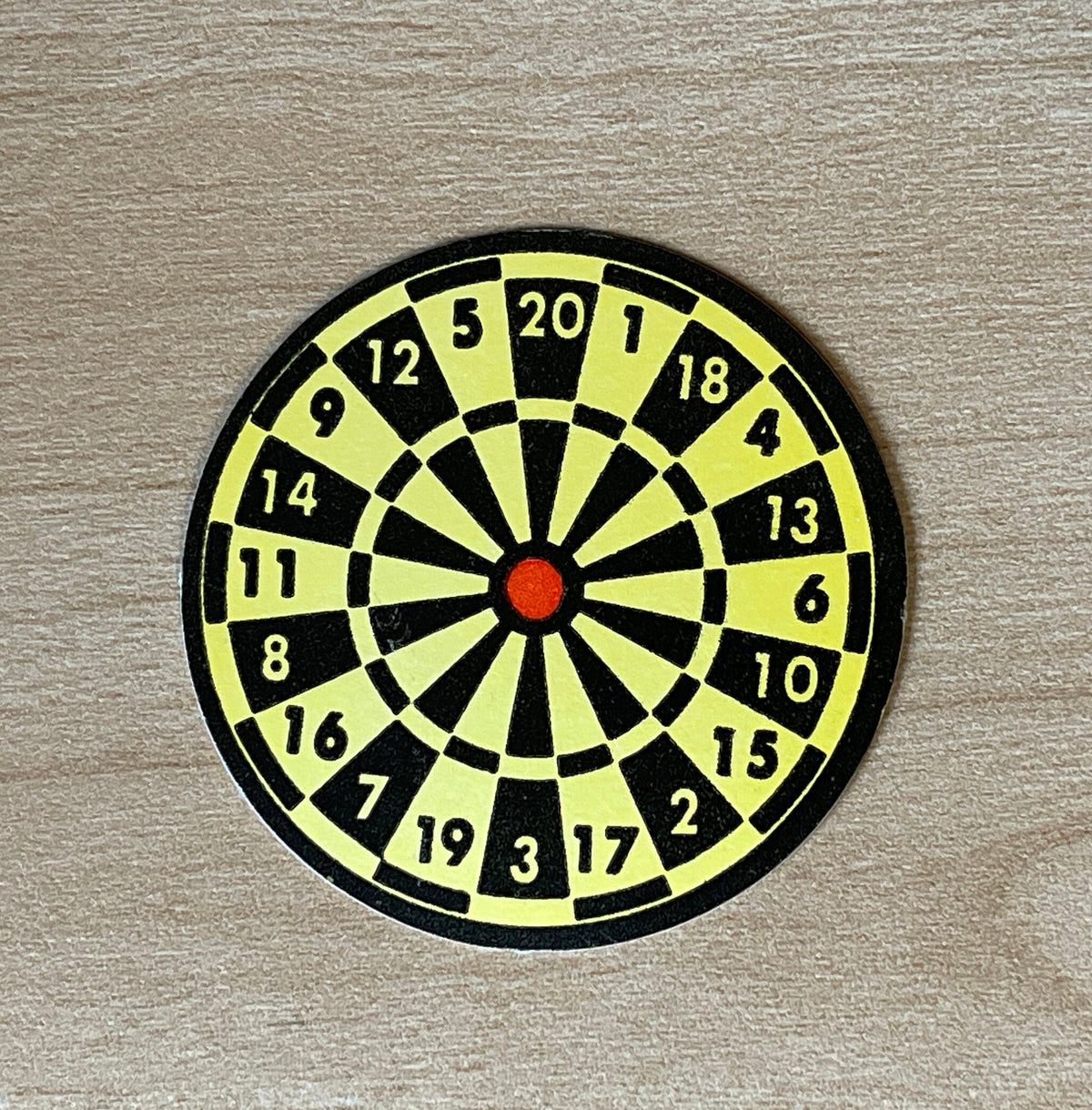 1:12 Scale Miniature Cardstock Dartboard, Board Only, 1-15/16 inch dia., DIY Dollhouse Supply