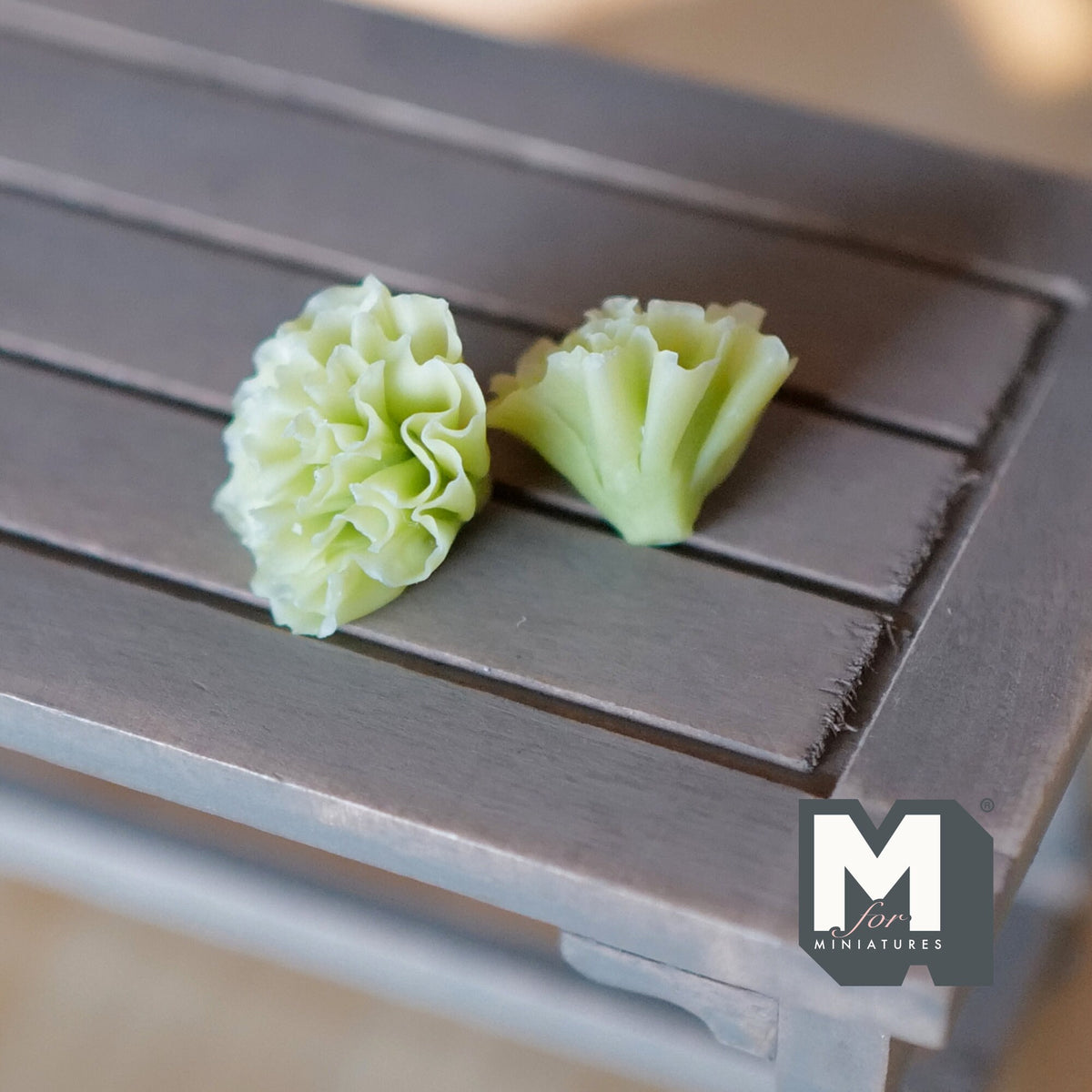 1:12 Scale Miniature Green Leaf Lettuce, Set of 2, 7/8 inch long, DIY Dollhouse Supply