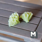 1:12 Scale Miniature Green Leaf Lettuce, Set of 2, 7/8 inch long, DIY Dollhouse Supply