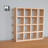 Dollhouse Miniature 4 x 4 Shelf Unit Divider 1:12 Scale Unpainted Box Shelves - K026