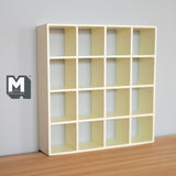 1:12 Scale Dollhouse miniature 4 x 4 shelf unit divider (cream white)