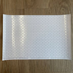 1:12 Scale Miniature White Subway Tile Embossed Wallpaper with Gray Grout, 11/16 inch Tiles, 16-1/8 x 10-1/2 inch, DIY Dollhouse Supply
