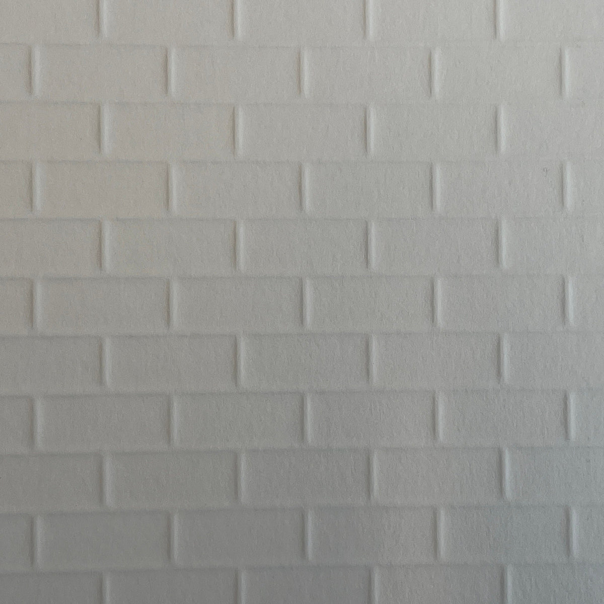 1:12 Scale Miniature White Subway Tile Embossed Wallpaper with Gray Grout, 11/16 inch Tiles, 16-1/8 x 10-1/2 inch, DIY Dollhouse Supply