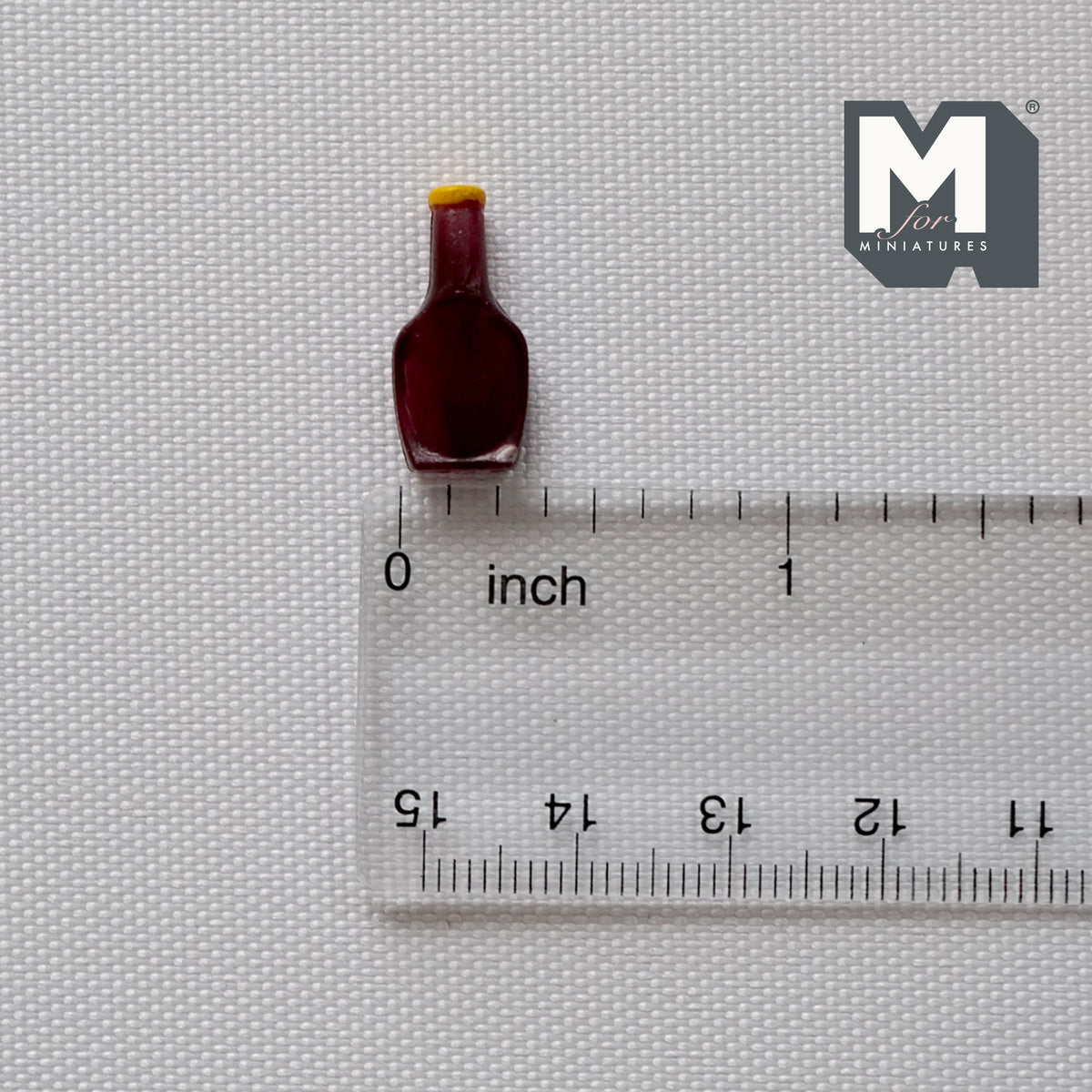 1:12 Scale Miniature BBQ Sauce Bottle, 11/16 inch tall, DIY Dollhouse Supply (dark red brown)