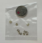 1:12 Scale Miniature Brass House Numbers 0 to 9, Set of 10, 3/16 inch tall, DIY Dollhouse Supply (gold)