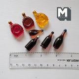 Dollhouse Miniature Assorted Liquor Bottles Set of 7 , 1:12 Scale Wine Bottles - B028