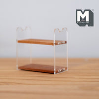 Acrylic Miniature Cake Shelf 1:12 Scale Dollhouse 2 Tier Shelves - C021